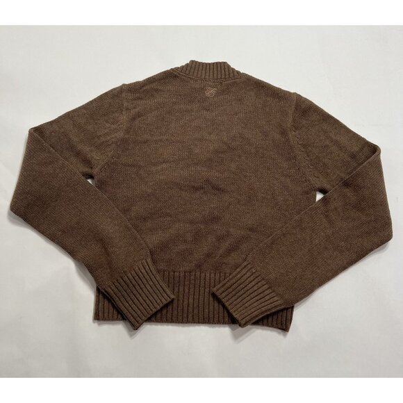 Frankies Bikinis Rowe V Neck Knit Sweater in Maple - Picture 2 of 3